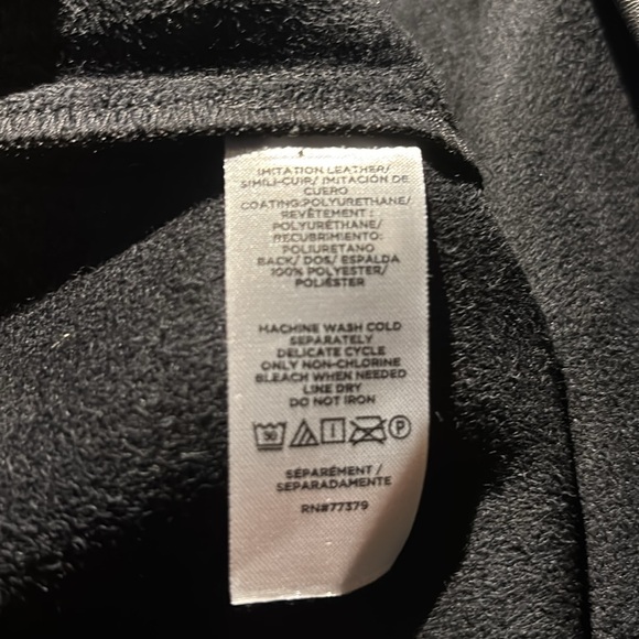 Ann Taylor faux leathered top. Size large - Picture 4 of 4